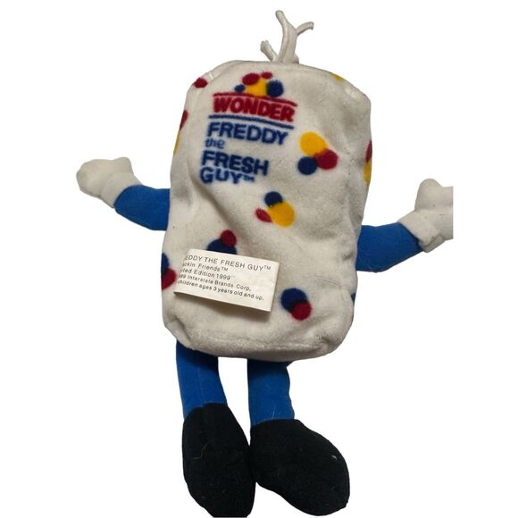 Freddy the Fresh Guy Wonder Bread bean Plush 1999 Vintage Plushie Food Advertise - Picture 3 of 3
